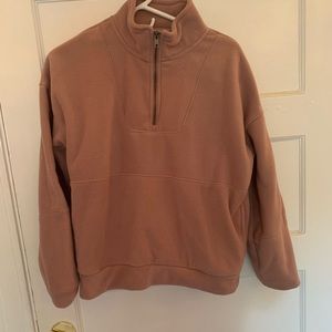 Dark pink quarter zip sweater